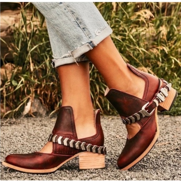 Freebird by Steve Blade Taupe BrownLeather Harness Ankle...